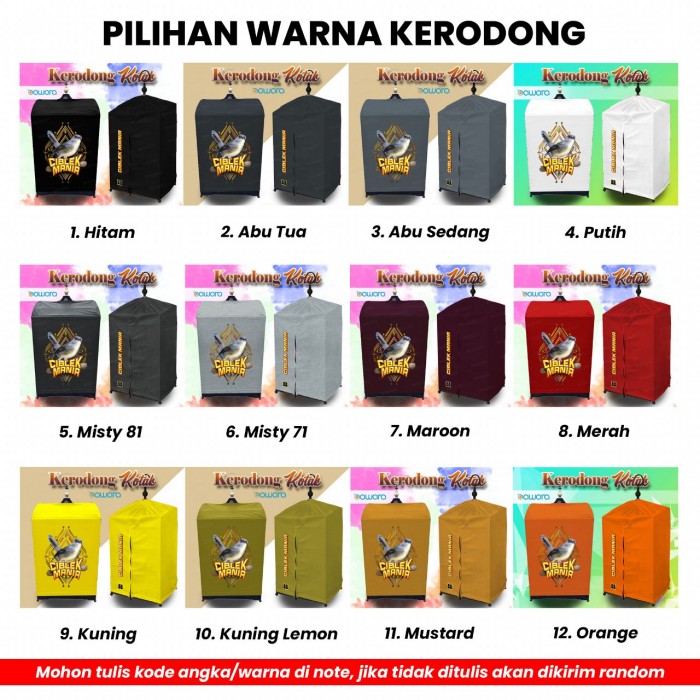 bawara Kerodong Sangkar Kotak Bawara Ciblek Mania