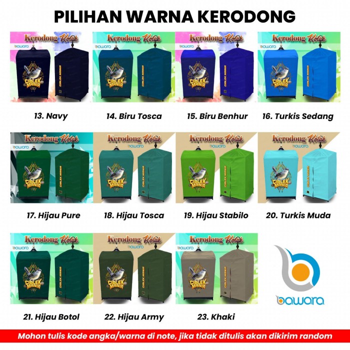 bawara Kerodong Sangkar Kotak Bawara Ciblek Mania