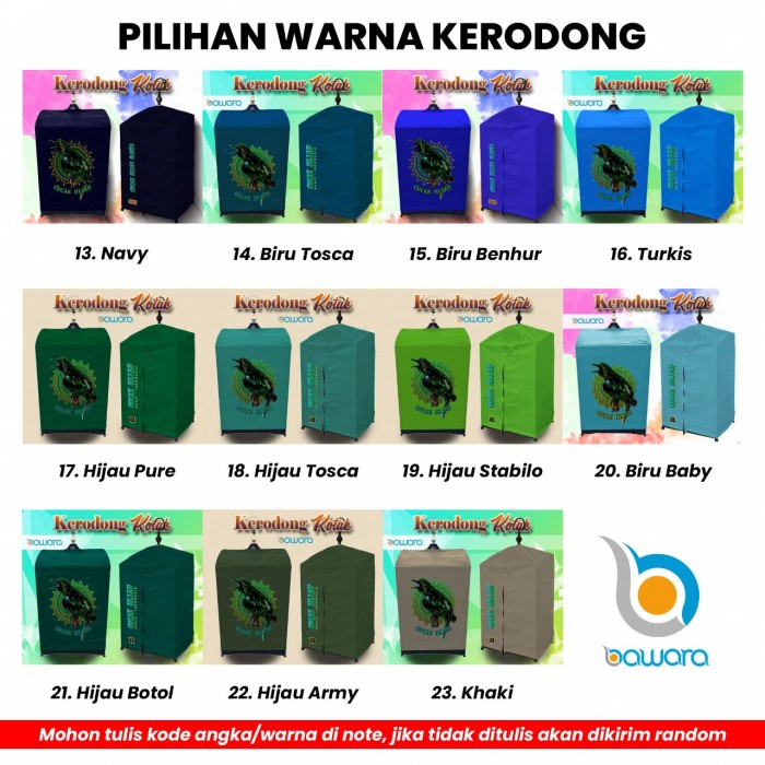 bawara Kerodong Sangkar Kotak Bawara Cucak Hijau Circle 01