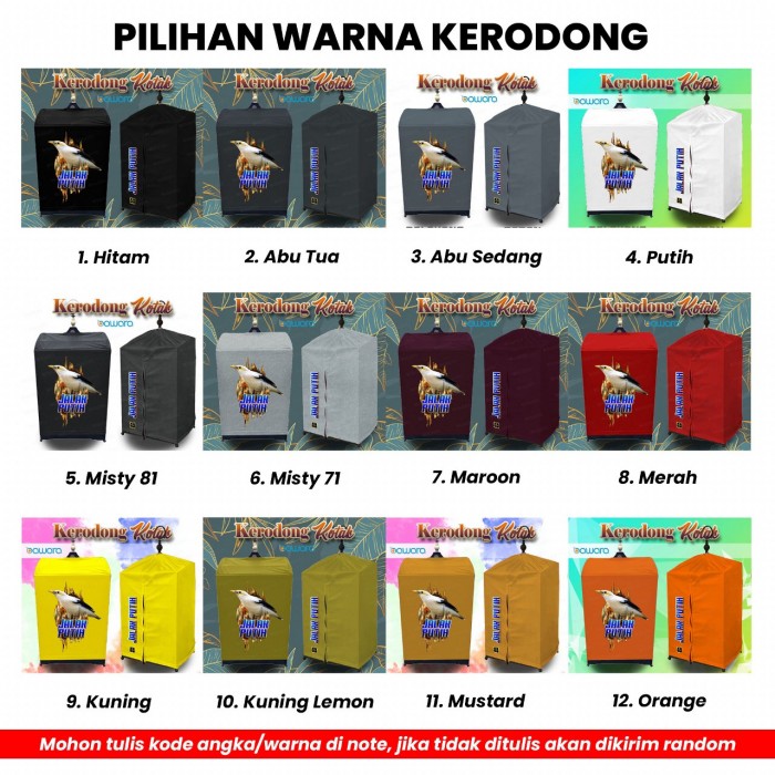 bawara Kerodong Sangkar Kotak Bawara Jalak Putih