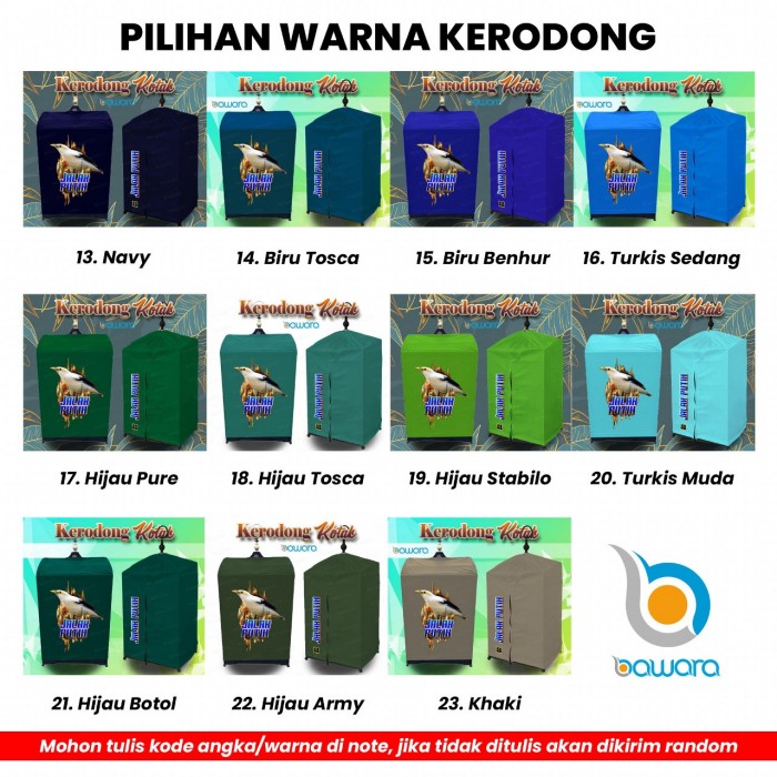 bawara Kerodong Sangkar Kotak Bawara Jalak Putih