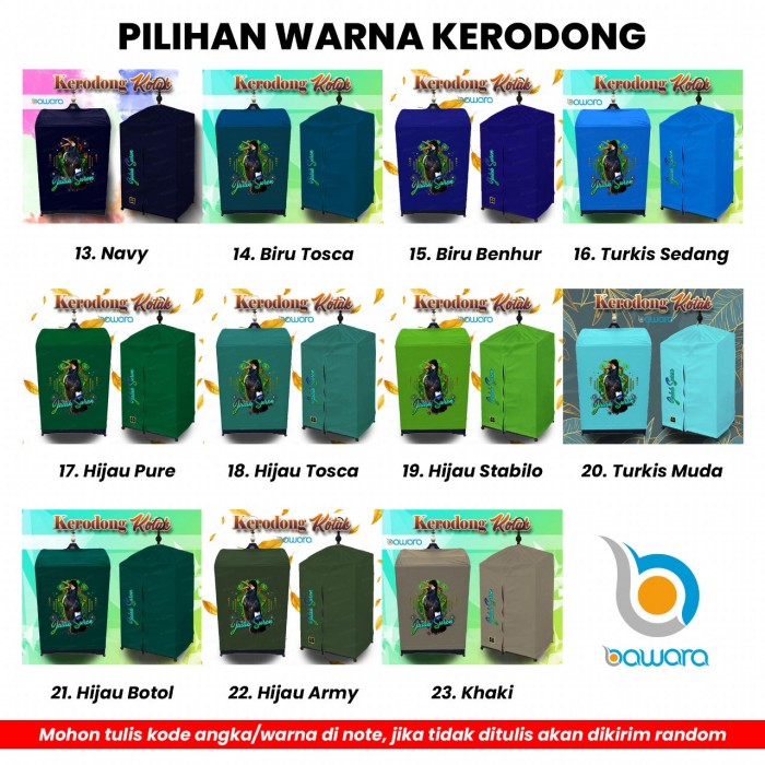 bawara Kerodong Sangkar Kotak Bawara Jalak Suren
